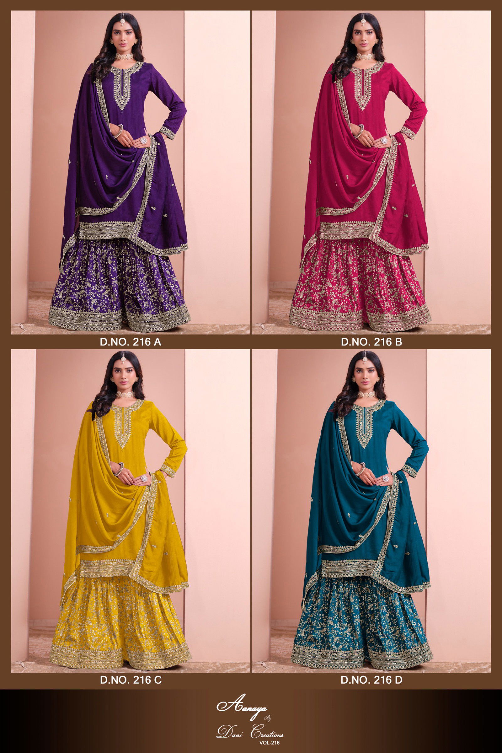 Vol 216 Art by Aanaya Silk Designer Salwar Kameez Collection